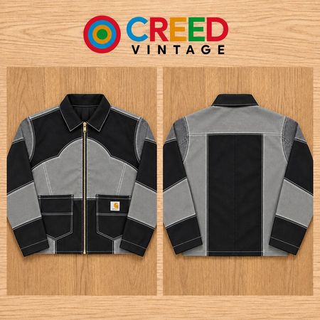CR2281 UPGEZYKELTE CARHARTT ZWEIFARBIGE PANELS REISSVERSCHLUSSJACKE