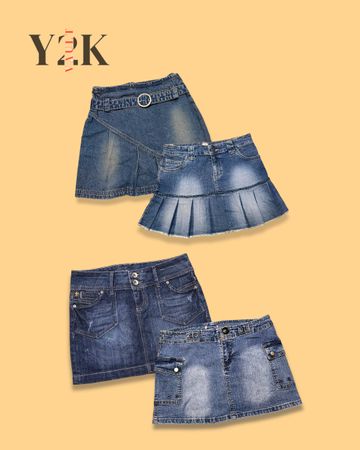 Y2K Streetwear Denim Mini Skirt Mix (Yv-740)