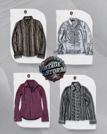 Y2K Office Blouse