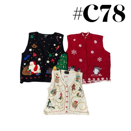 Wholesale Vintage Christmas Sweaters Bundle | 10pcs Women’s Holiday Cardigans Mix (Studio, S-XL) C#78