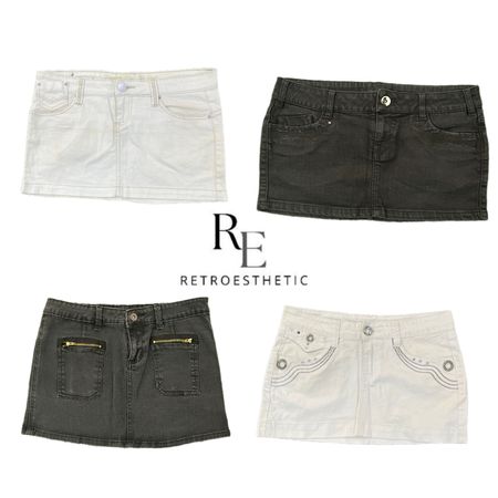 JUPONS MINI EN DENIM Y2K NYC IT GIRL RE-3832