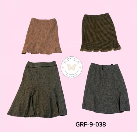 Authentic Y2K Wool Skirts | Vintage Women’s Wool Collection (GRF-9-038)