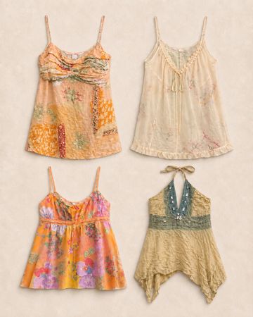 Y2k Boho Fairycore Tops Bundle