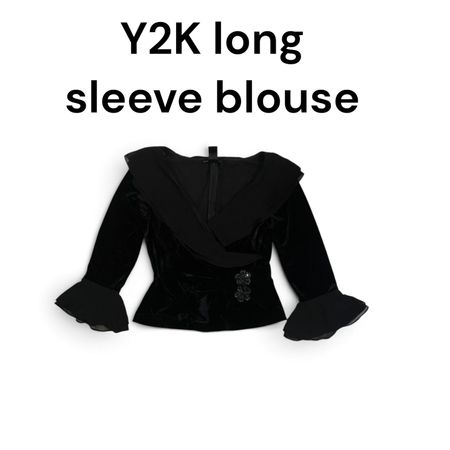 Y2K long sleeve blouse