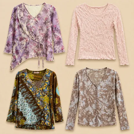 Tops floraux Y2K et boho