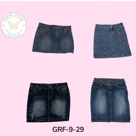 Y2K Denim midi  Skirt | Vintage 2000s Women’s Denim Skirt | Wholesale (GRF-9-029)