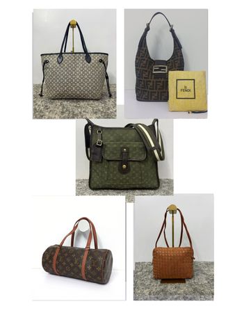 Designer Bags Bundle, Louis Vuitton, Bottega Veneta & Fendi