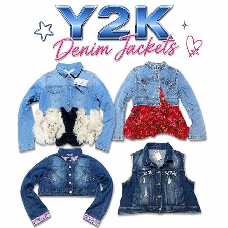 Jaquetas de denim feminino Y2K
