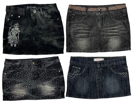 Vintage 2000s Pop Princess x Denim Mini Skirt: RE-060