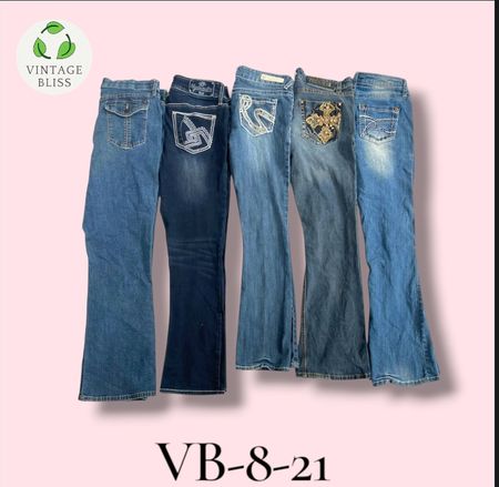 Y2K Embroidered Jeans Wholesale Bundle(VB-8-21) 15 piece