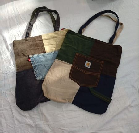 CR12527 Upcycled Carhartt and Levi’s Bags