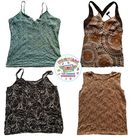 Boho Lace & Printed Cami Tank Tops Edit | VR-421