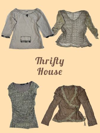 Y2K Neutral Vintage Top Bundle(TH/631)