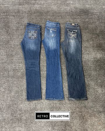 Premium Y2K Embellished Bootcut / Flared Jeans - #081026