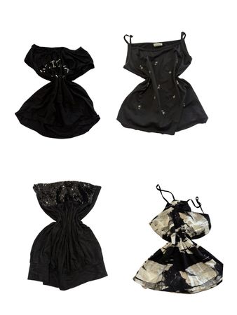Y2K Black Satin Lace Trim Camisoles-ST-332