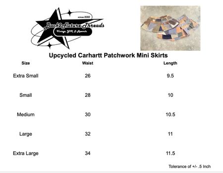 Mini gonna patchwork Carhartt riciclata