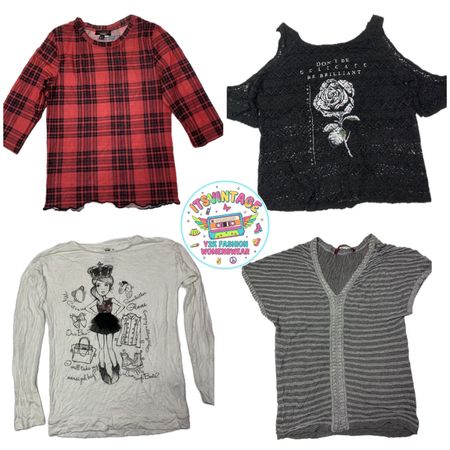 Plaid, Lace & Graphic Tops Y2K Edit | VR-427