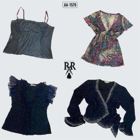 Y2k Dreamy Blue Mix Tops (AA-1579)