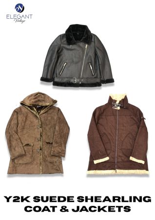 Y2K Suede Shearling Coat & Jackets - EV2307