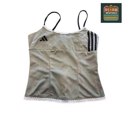 Débardeur à bordure en dentelle Adidas upcyclé