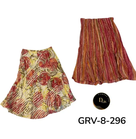 6. Jupe en coton légère pour femmes – Vêtements vintage premium pour tous les jours. (GRV-8-296)