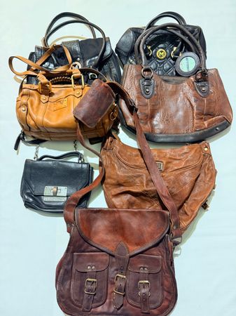 sac en cuir vintage mélangé y2k
