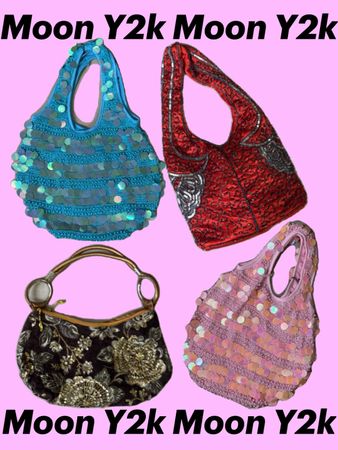 y2K FairyCore Beaded Sequin Detailed Hand Bags