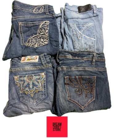 DESIGNER WOMEN'S BOOTCUT JEANS BRAND'S INCLUDED ROCK ROLL, ANGELES, ETC