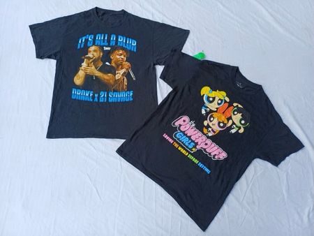 Black Printed T-Shirts .