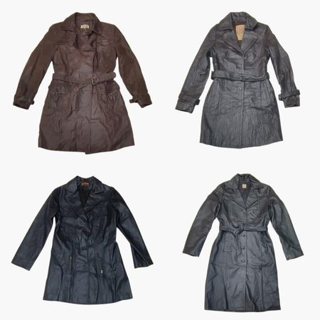 Y2K Matrix Vibe Cappotti in Pelle Trench