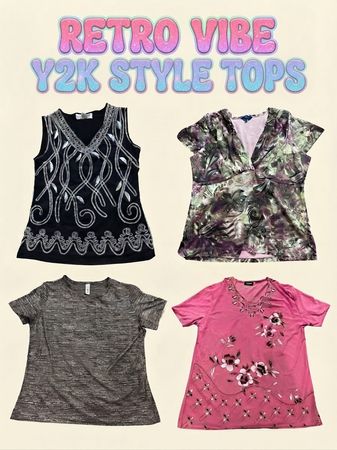 Retro vibe Y2K style Tops