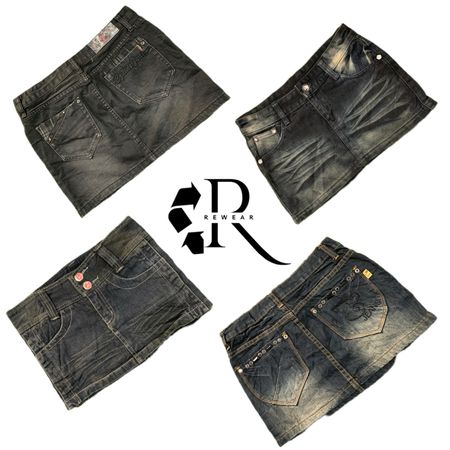 Y2K NYC IT GIRL DENIM MINI SKIRT RW-2232