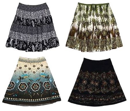 Y2K Boho Chic Cotton Skirts