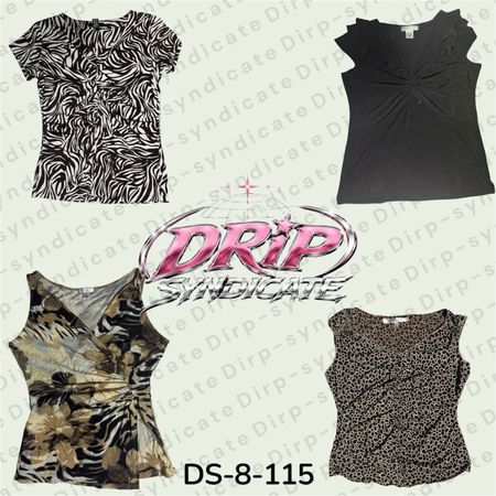 Blusa in poliestere vintage Y2K – Top chic retro anni 2000 (DS-8-115)