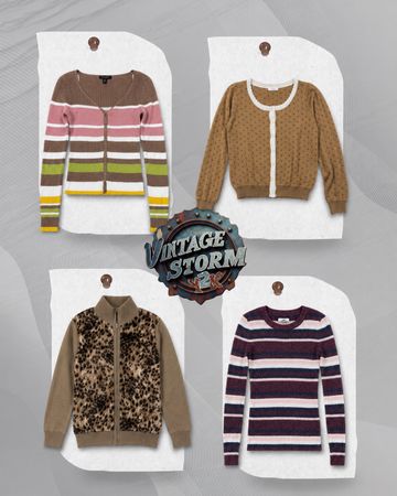 Y2K Cozy Crest Sweaters