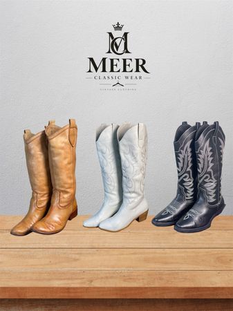 Y2K fashion premium Cowboy Boots