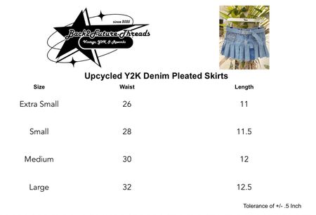 Upcycled Y2k Denim Pleated Skirt
