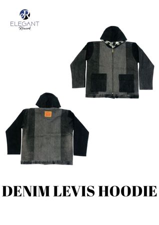 Upcycled Levis Denim Hoodie Jackets - EVR0108