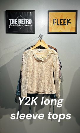 #846 y2k tops à manches longues