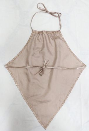 CR2015 UPCYCLED BEADED HALTER HANDKERCHIEF TOP