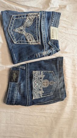 Beautiful mini denim skirts