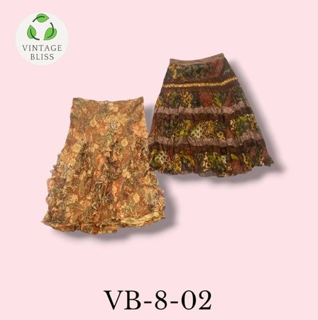 Y2K Printed Poly Skirt Wholesale Bundle(VB-8-02) 10 piece