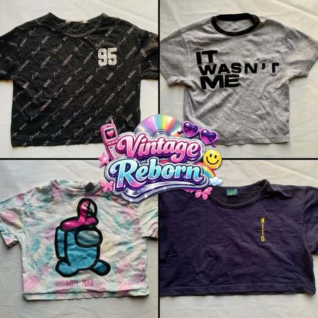 Y2K Vintage Graphic & Statement Tee Bundle | VR-420