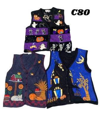 Super vintage Halloween Sweaters (Bobbi Brooks, and brand x) C#80