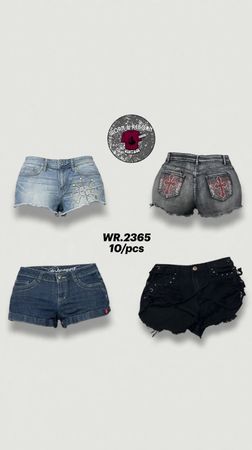 Y2K Mini-Jean-Shorts WR-2365