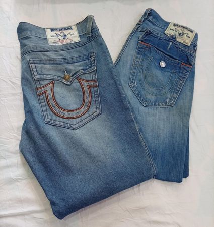 CR12502 Vintage True Religion Jeans pour hommes