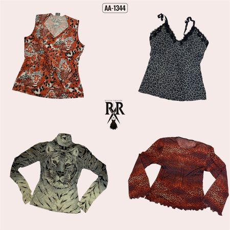Y2k Animal Print Mix Tops (AA-1344)
