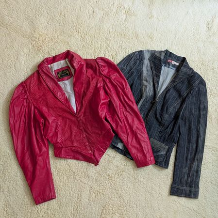 Jaquetas de Denim e Couro Y2K | Vintage anos 90 00 | Estilos Mistos