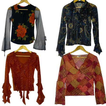Vintage Y2K Statement Blouses Collection