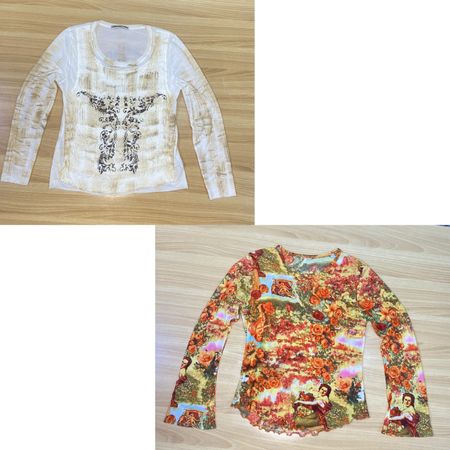Vintage Y2K Mesh & Patchwork blouse Collection